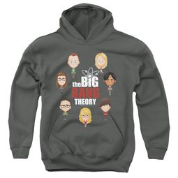 Clearance - Kids Big Bang Theory EMOJIS Hoodie Sweatshirt - Charcoal Gray