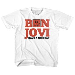 Clearance - Kids Bon Jovi HAVE A NICE DAY T-shirt - White