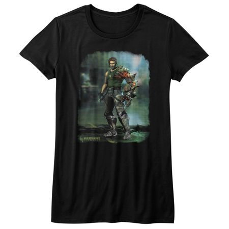 Bionic Commando Shirt Juniors Damaged Road Black T-Shirt