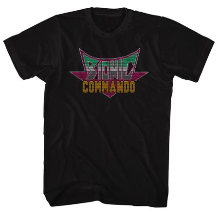 Bionic Commando Shirt Pixel Logo Black T-Shirt