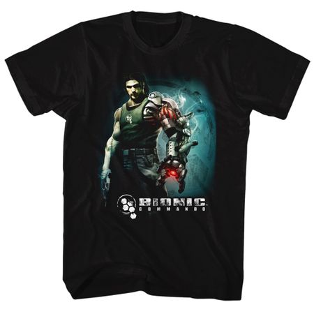 Bionic Commando Shirt Steam Arm Black T-Shirt