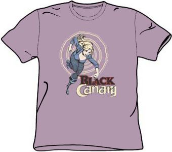 Black Canary T-shirt - DC Comics Black Canary Lilac Adult Tee