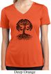 Black Celtic Tree Ladies Moisture Wicking V-neck Shirt