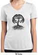 Black Celtic Tree Ladies Moisture Wicking V-neck Shirt