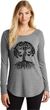 Black Celtic Tree Ladies Tri-Blend Long Sleeve Shirt