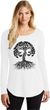 Black Celtic Tree Ladies Tri-Blend Long Sleeve Shirt