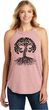 Black Celtic Tree Ladies Yoga Tri Blend Rocker Tank Top