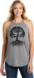 Black Celtic Tree Ladies Yoga Tri Blend Rocker Tank Top