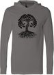 Black Celtic Tree Yoga Lightweight Hoodie