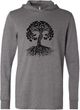 Black Celtic Tree Yoga Lightweight Hoodie