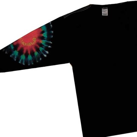 Black Elbow Adult Unisex Rainbow Tie Dye Long Sleeve Shirt