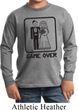 Black Game Over Kids Long Sleeve Shirt