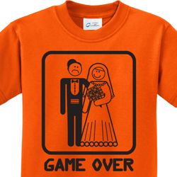 Black Game Over Kids Shirts