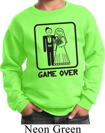 Black Game Over Kids Sweatshirt