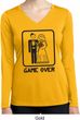 Black Game Over Ladies Dry Wicking Long Sleeve Shirt
