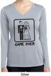 Black Game Over Ladies Dry Wicking Long Sleeve Shirt