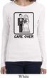 Black Game Over Ladies Long Sleeve Shirt