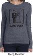 Black Game Over Ladies Long Sleeve Shirt
