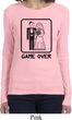 Black Game Over Ladies Long Sleeve Shirt