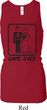 Black Game Over Ladies Longer Length Racerback Tank Top