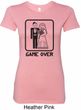 Black Game Over Ladies Longer Length Shirt