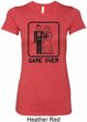 Black Game Over Ladies Longer Length Shirt