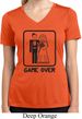 Black Game Over Ladies Moisture Wicking V-neck Shirt