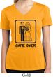 Black Game Over Ladies Moisture Wicking V-neck Shirt