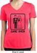Black Game Over Ladies Moisture Wicking V-neck Shirt