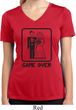 Black Game Over Ladies Moisture Wicking V-neck Shirt
