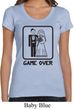 Black Game Over Ladies Scoop Neck Shirt