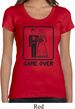 Black Game Over Ladies Scoop Neck Shirt