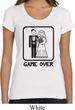 Black Game Over Ladies Scoop Neck Shirt