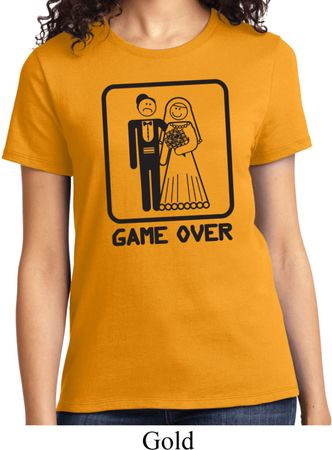Black Game Over Ladies Shirt