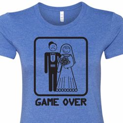Black Game Over Ladies Shirts
