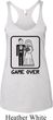 Black Game Over Ladies Tri Blend Racerback Tank Top