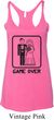 Black Game Over Ladies Tri Blend Racerback Tank Top