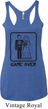 Black Game Over Ladies Tri Blend Racerback Tank Top