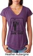 Black Game Over Ladies Tri Blend V-Neck Shirt