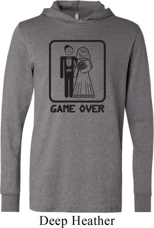 Black Game Over Lightweight Hoodie Tee