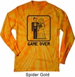 Black Game Over Long Sleeve Tie Dye Shirt