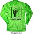 Black Game Over Long Sleeve Tie Dye Shirt