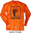 Black Game Over Long Sleeve Tie Dye Shirt