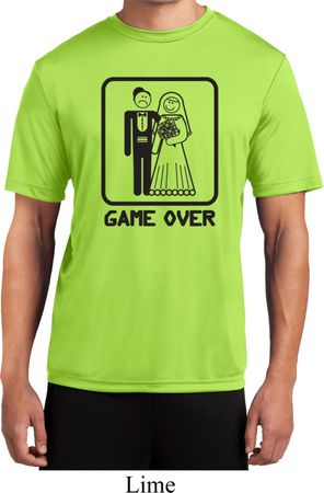 Black Game Over Mens Moisture Wicking Shirt