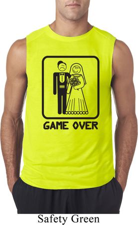 Black Game Over Mens Sleeveless Shirt