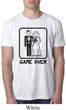 Black Game Over Mens White Burnout Shirt