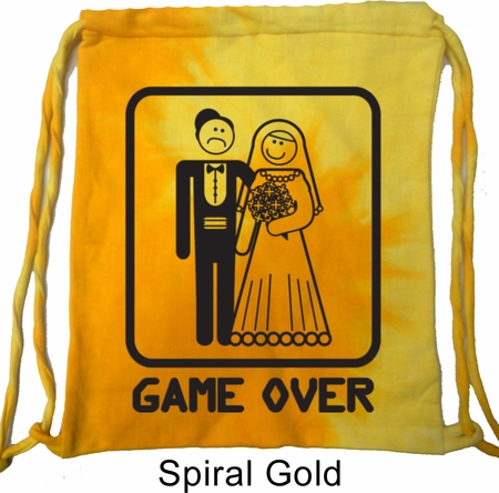 Black Game Over Tie Dye Bag