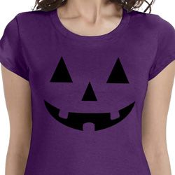 Black Jack O Lantern Ladies Halloween Shirts