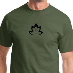 Black Namaste Lotus Mens Yoga Shirts