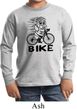 Black Penguin Power Bike Kids Long Sleeve Shirt